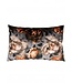 Toplicht Kussen 60-40cm donkere bloem  print velours