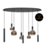Ztahl Ovale hanglamp 140-50 zwart met spots en luxe sierlampen