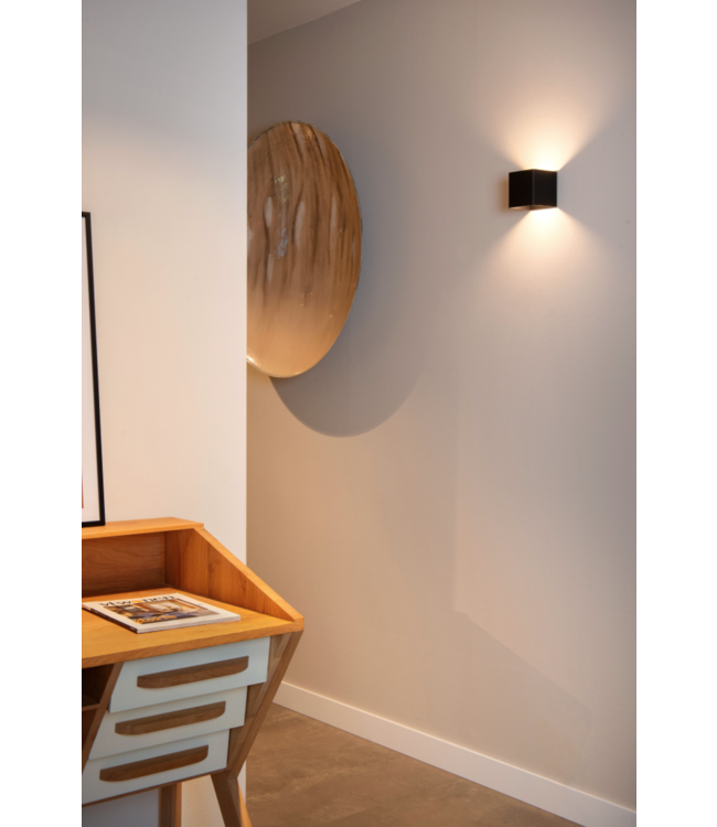 Accu wandlamp zwart oplaadbaar dimbaar ip54 touchdimmer