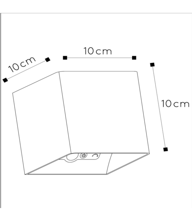 Accu wandlamp wit oplaadbaar dimbaar ip54 touchdimmer