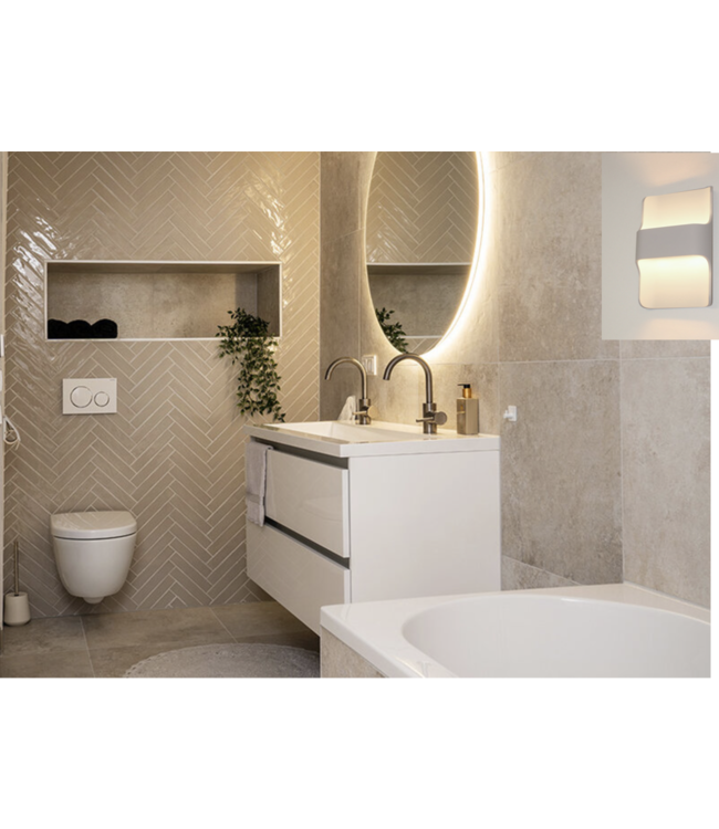 Badkamer Up en down wandlamp led wit ip 54