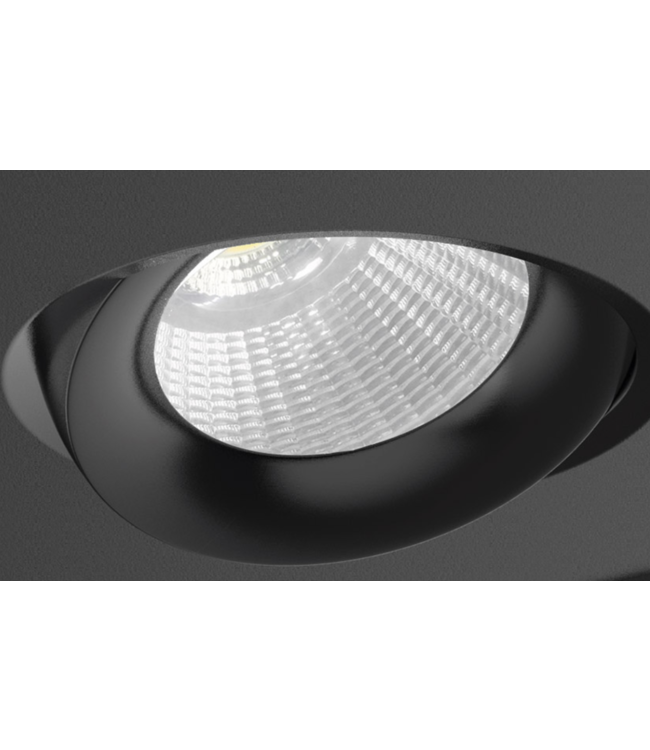 Vierkante plafond spot plat zwart dim to warm