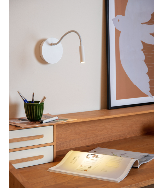 Accu wandlamp wit oplaadbaar aan uit met arm