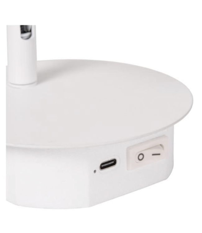 Accu wandlamp wit oplaadbaar aan uit met arm