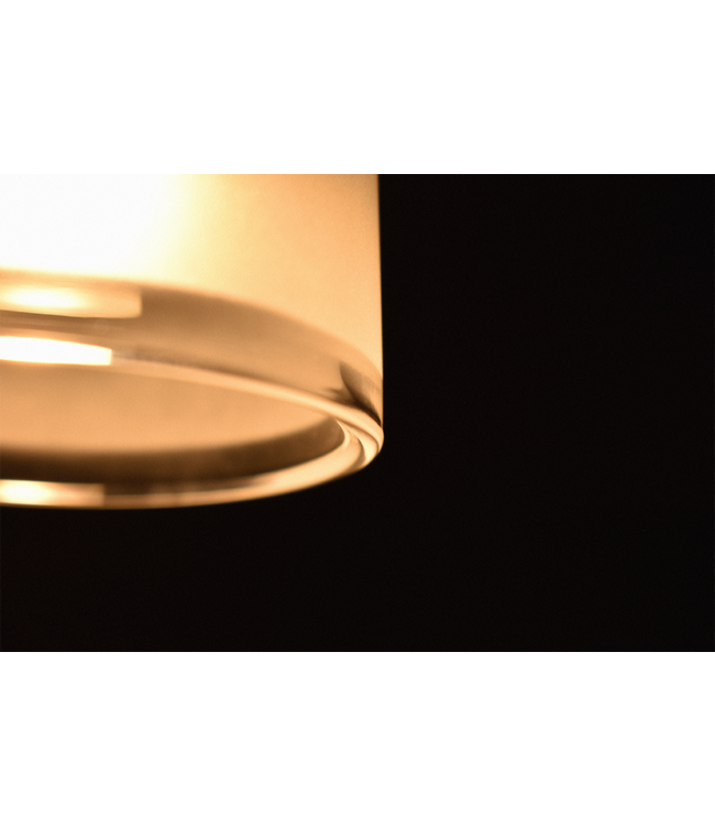 Hanglamp 5lichts goud met opaal glas