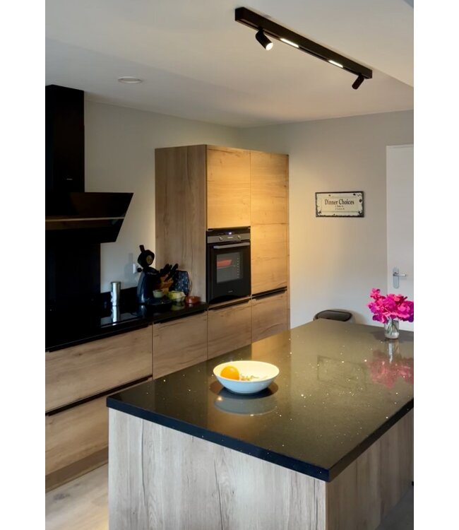 Design whiteline slot track opbouw 130cm zwart dimbare leds