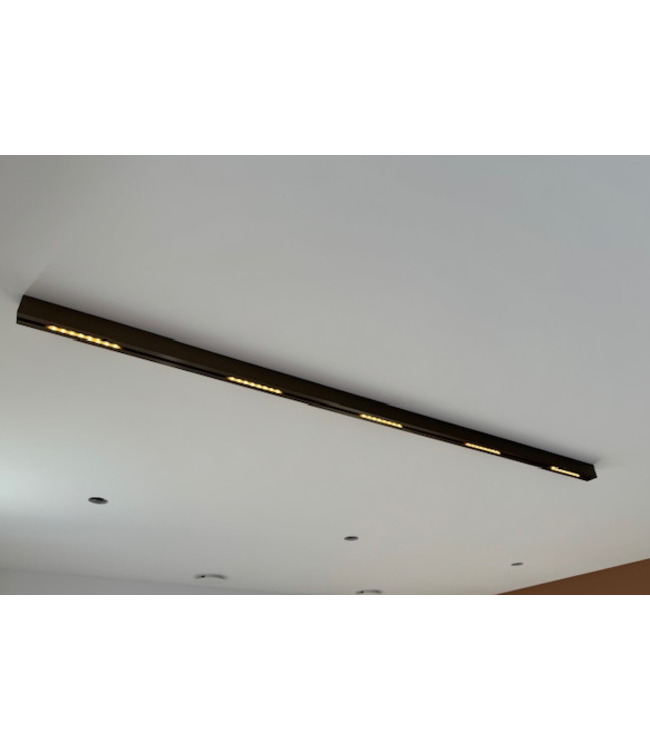 Design whiteline slot track opbouw 130cm zwart dimbare leds