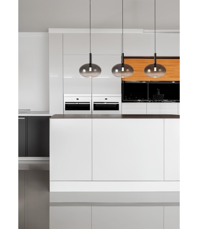 Hanglamp Lido recht 100cm-8cm met 3 plat ovale glazen