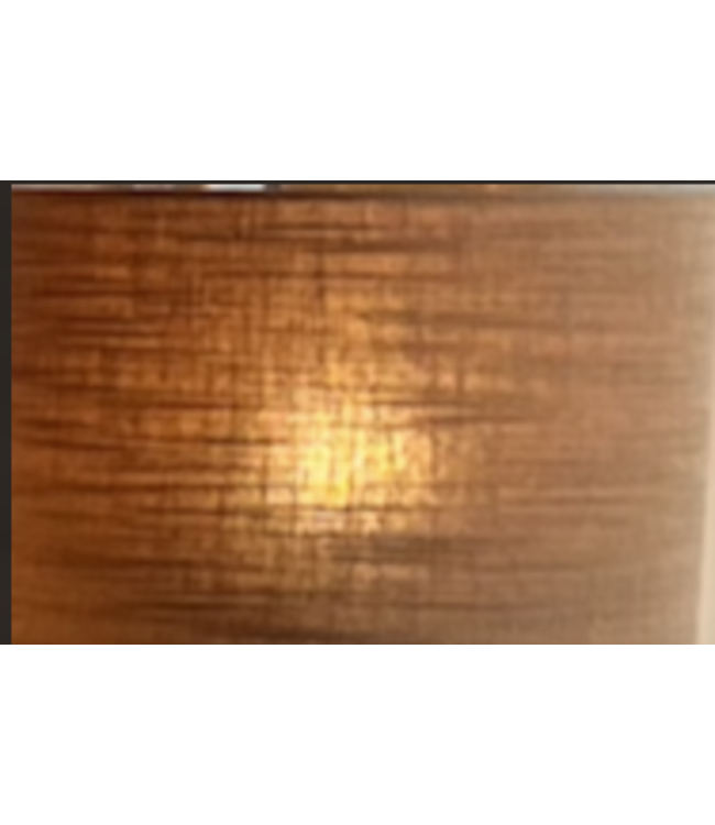 Zwart houten tafellamp met ovale linnen dessert kap