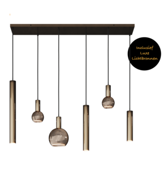 Ztahl Riva Hanglamp Platinum 120 met spots en sierlampen