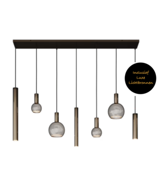 Ztahl Riva Hanglamp Platinum 145 met spots en sierlampen