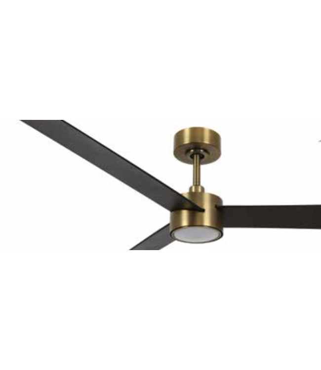 luxe ventilator met licht en afstands bediening- 132 cm- brass bruin