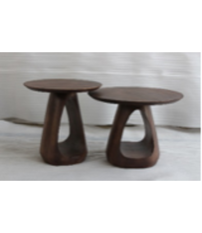 Design bijzet tafel Luna hout ø60cm hoogte 45cm