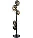 Masterlight vloerlamp asymmetrisch 5lichts zwart met rookglas