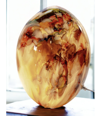 Loranto Italiaanse glazen lamp multicolor