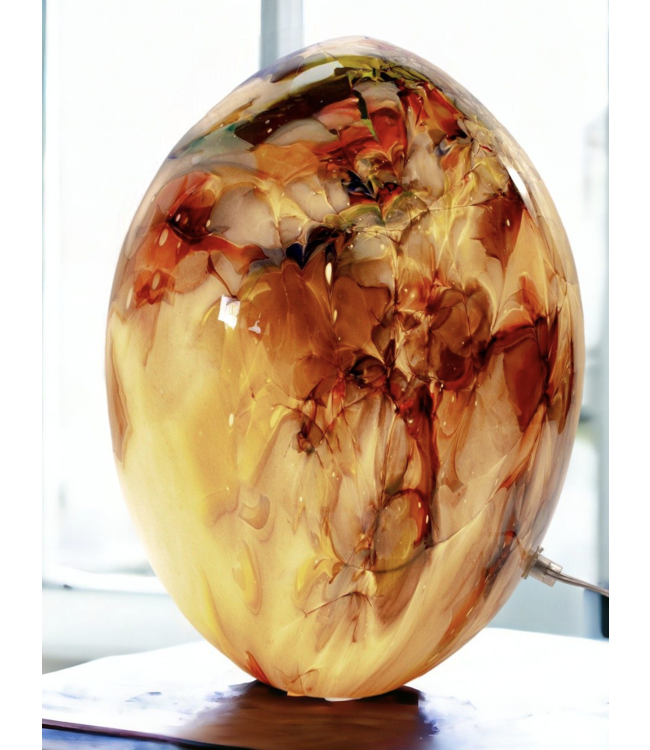 Loranto Italiaanse glazen lamp multicolor