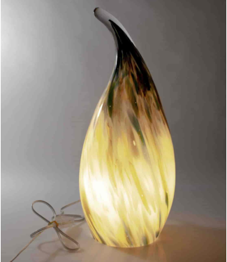 Loranto Lamp italiaansglas H45cm Monet-groen blauw tinten.