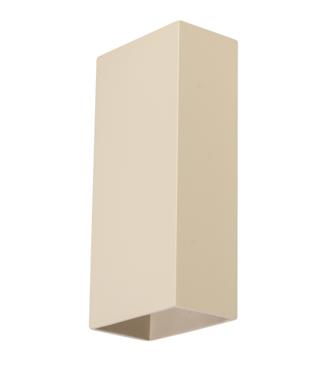 Strakke bed wandlamp up en down light -Zand kleur