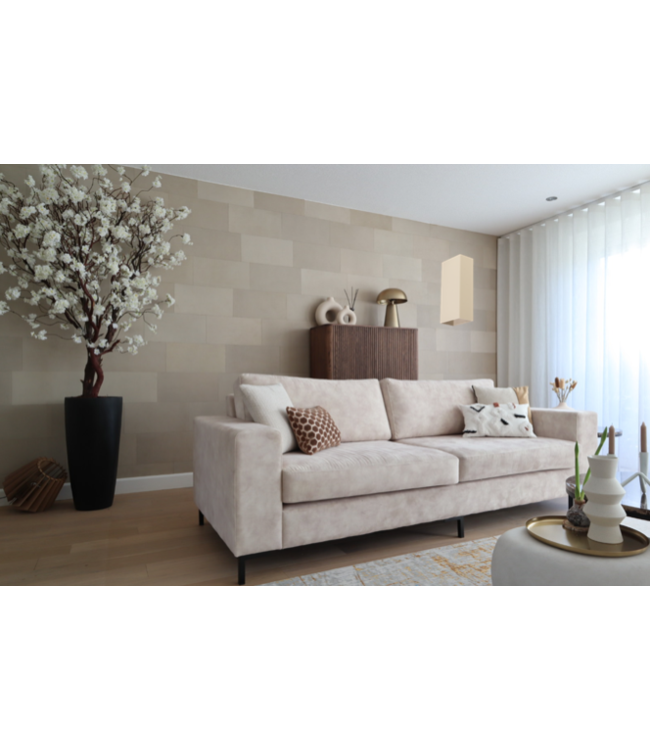 Strakke bed wandlamp up en down light -Zand kleur