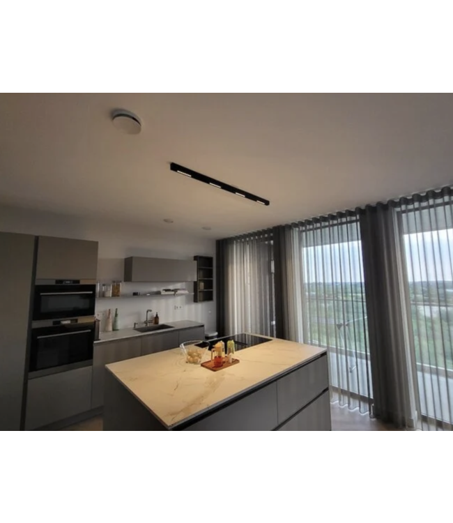 Design whiteline slot track opbouw met 2 spots 180cm bronze dimbare leds