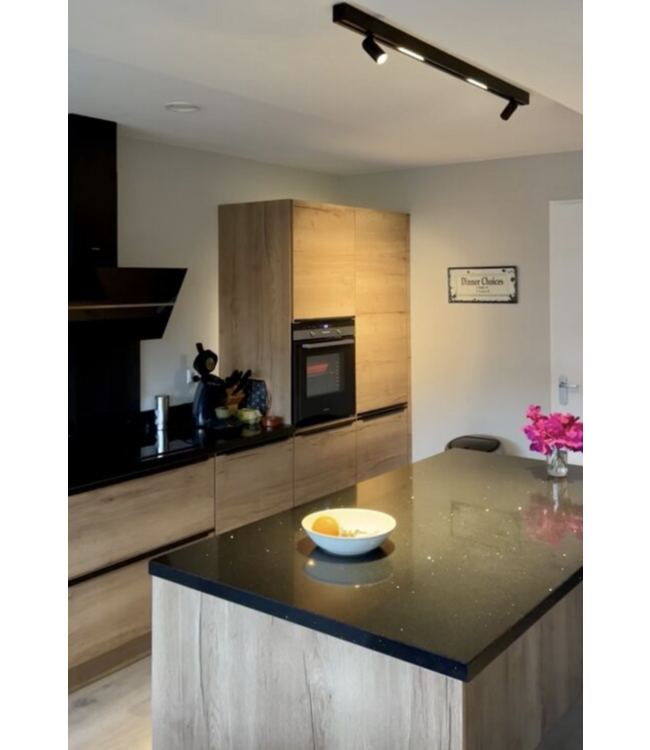 Design whiteline slot track opbouw met 2 spots 180cm bronze dimbare leds