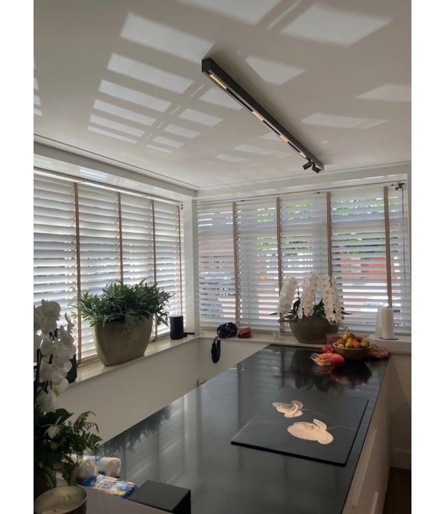 Design whiteline slot track opbouw 130cm zwart dimbare leds