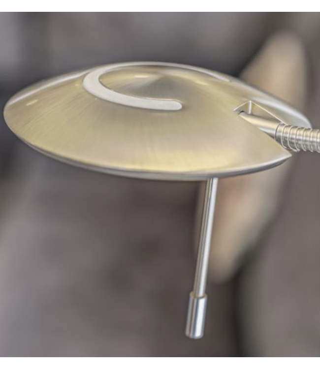 Bureaulamp flex led dimbaar rvs dim to warm