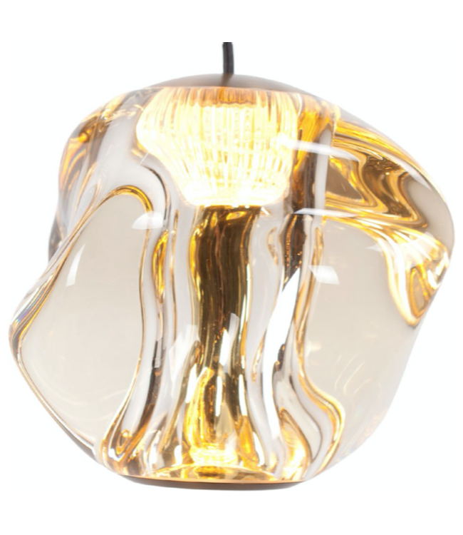 Ronde Melina hanglamp 5 lichts zwart/gold