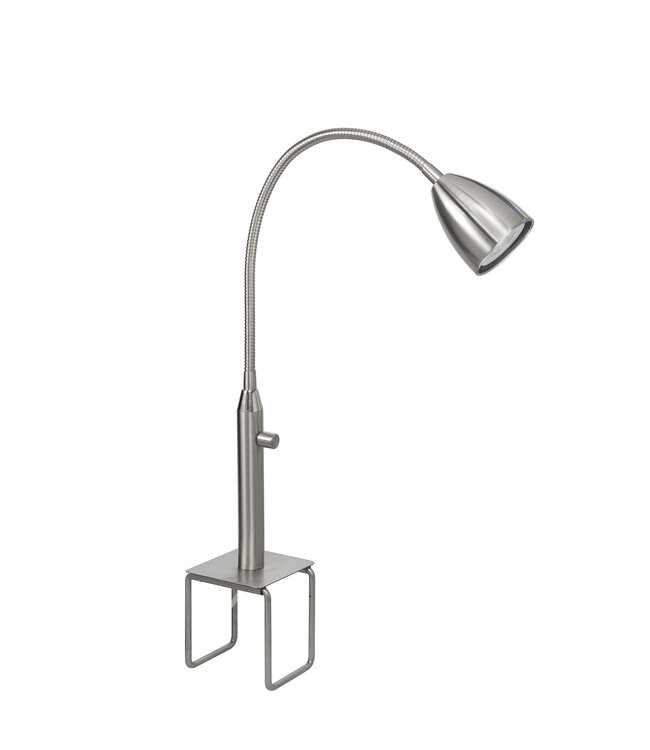 Lamp voor op hoofdbord bed RVS