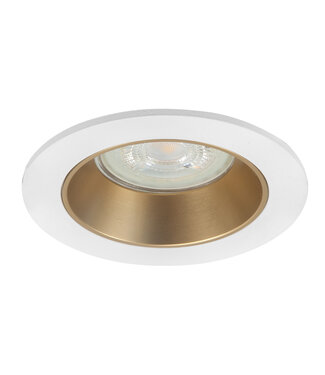 Highlight Inbouwspot wit/goud groot