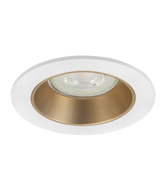 Highlight Inbouwspot wit/goud groot