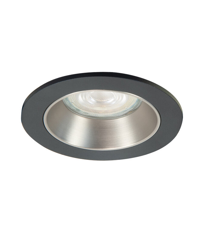 Highlight Inbouwspot zwart/RVS groot