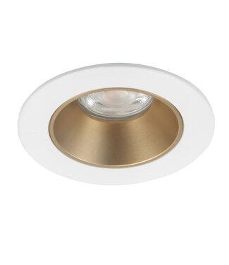 Highlight Inbouwspot wit/goud klein