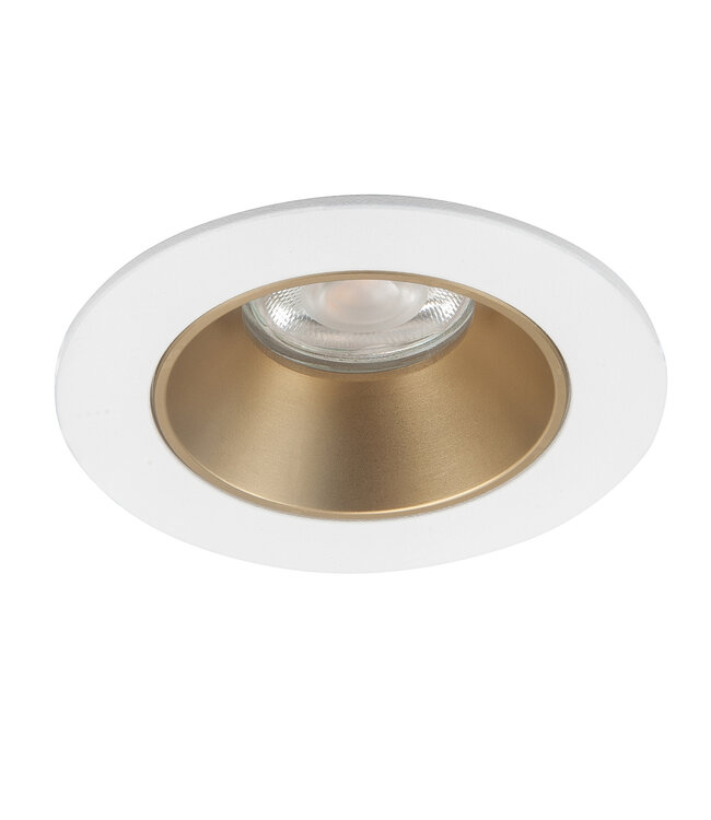 Highlight Inbouwspot wit/goud klein