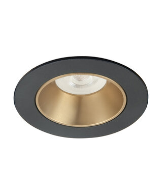 Highlight Inbouwspot zwart/goud klein