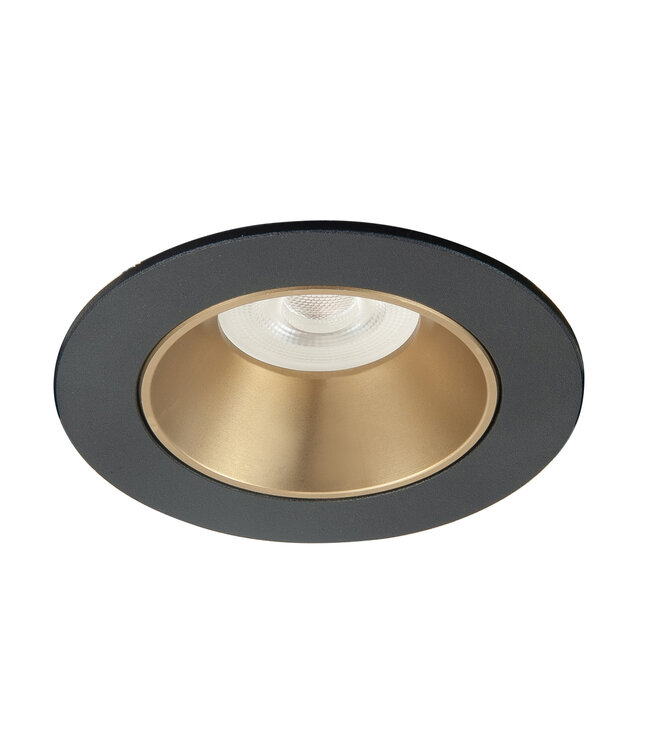 Highlight Inbouwspot zwart/goud klein