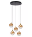 Hanglamp GISELA Amber 5 lichts