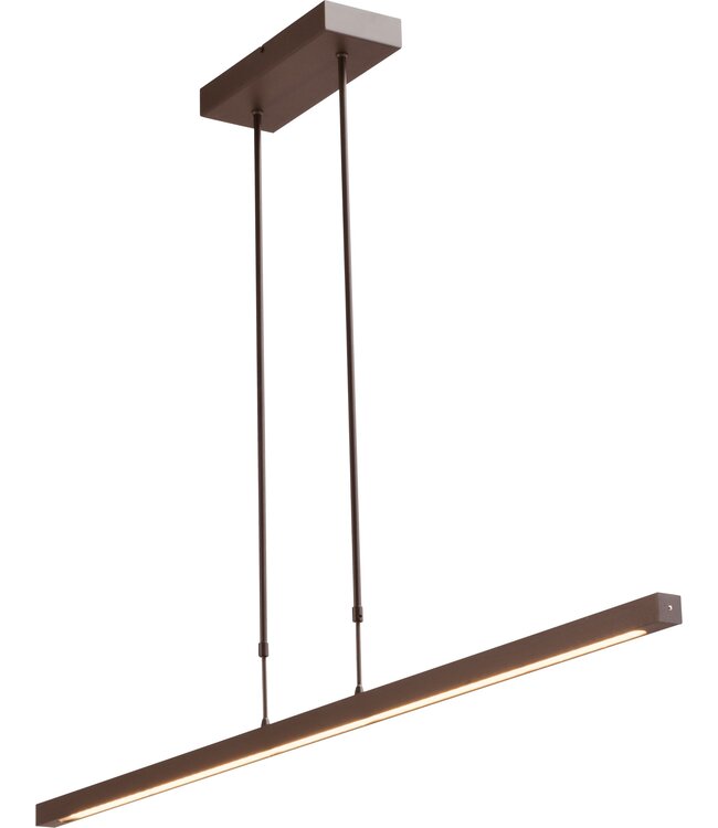 Platte kookeiland led lamp 2700K met design uitstraling up/downlight - 130cm - Cacao