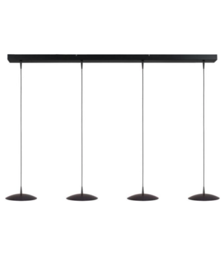 Masterlight Hanglamp 4lichts scala zwart dim to warm 130cm