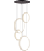 Masterlight Design hanglamp met 4 ledringen Evy -70cm-Creme