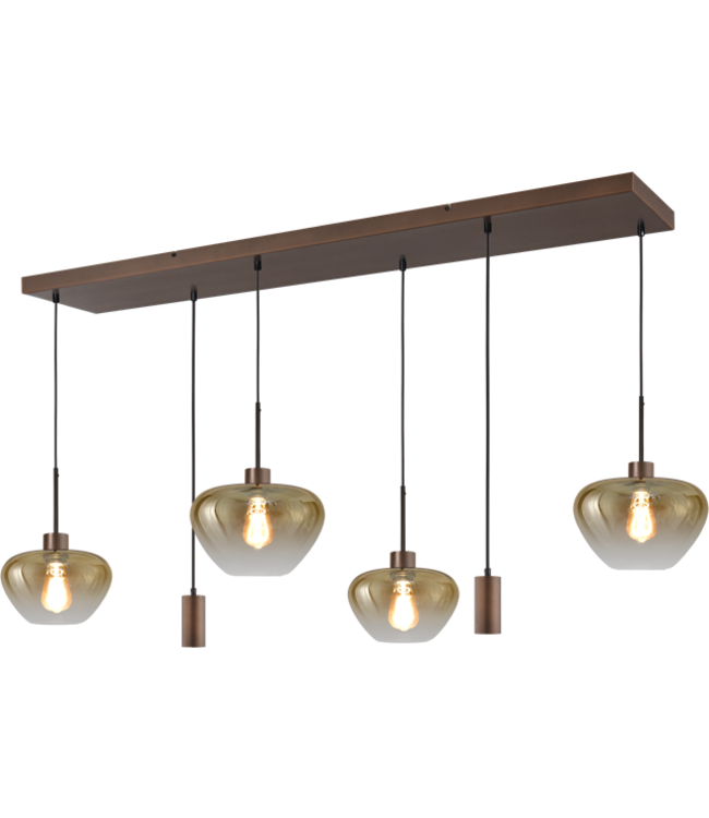 Hanglamp genua recht 160cm-25cm Cacao