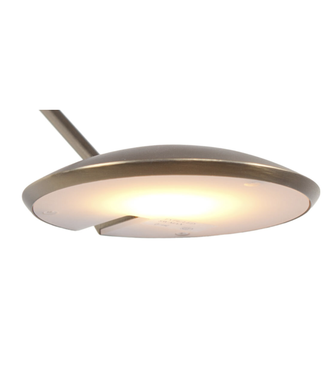 Brons  minimalische leeslamp met knikarm dim to warm