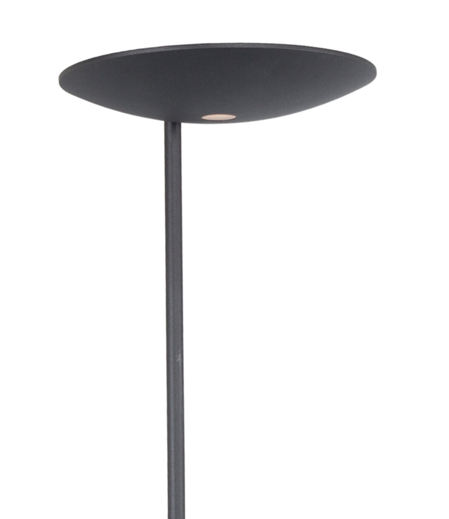 Vloerlamp uplight met leesarm dim to warm zwart