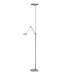 Highlight Vloerlamp uplight met leesarm dim to warm rvs
