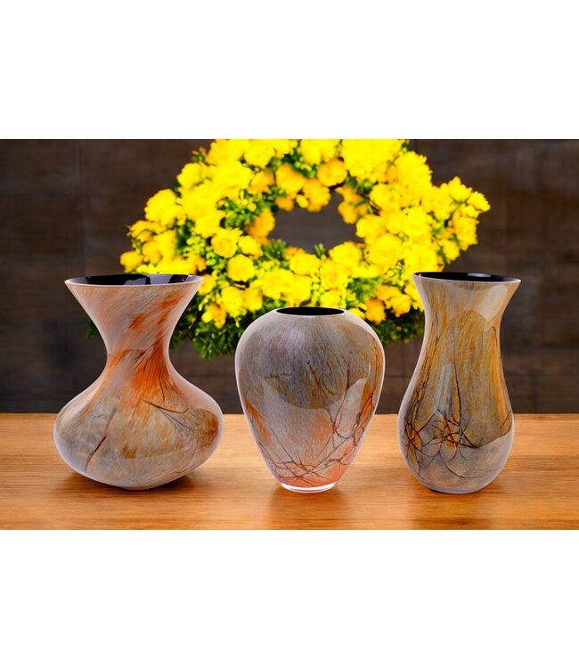 Handgemaakte italiaanse vaas Earth en fire