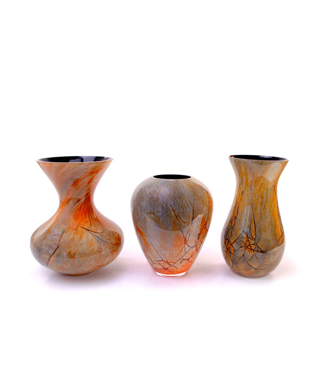 Handgemaakte italiaanse vaas Earth en fire
