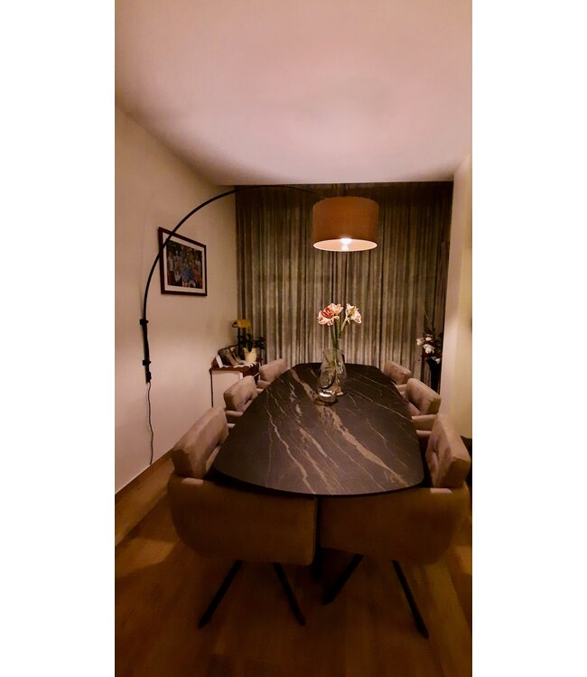 Uitschuifbare draaibare wandlamp incl kap-30cm- zilver velours