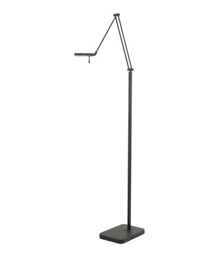 Highlight Knikarm led leeslamp 10watt met push dimmer vierkant mat zwart