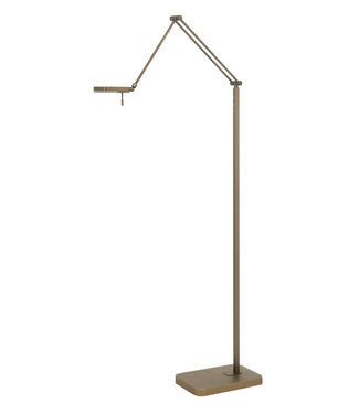 Highlight Knikarm led leeslamp 10watt met push dimmer vierkant brons