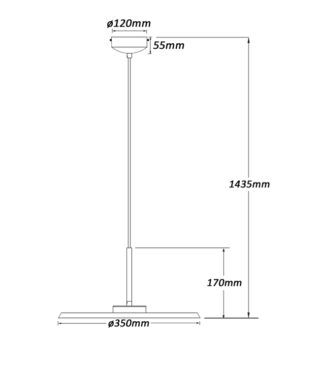 Functionele hanglamp osorno brons 35cm